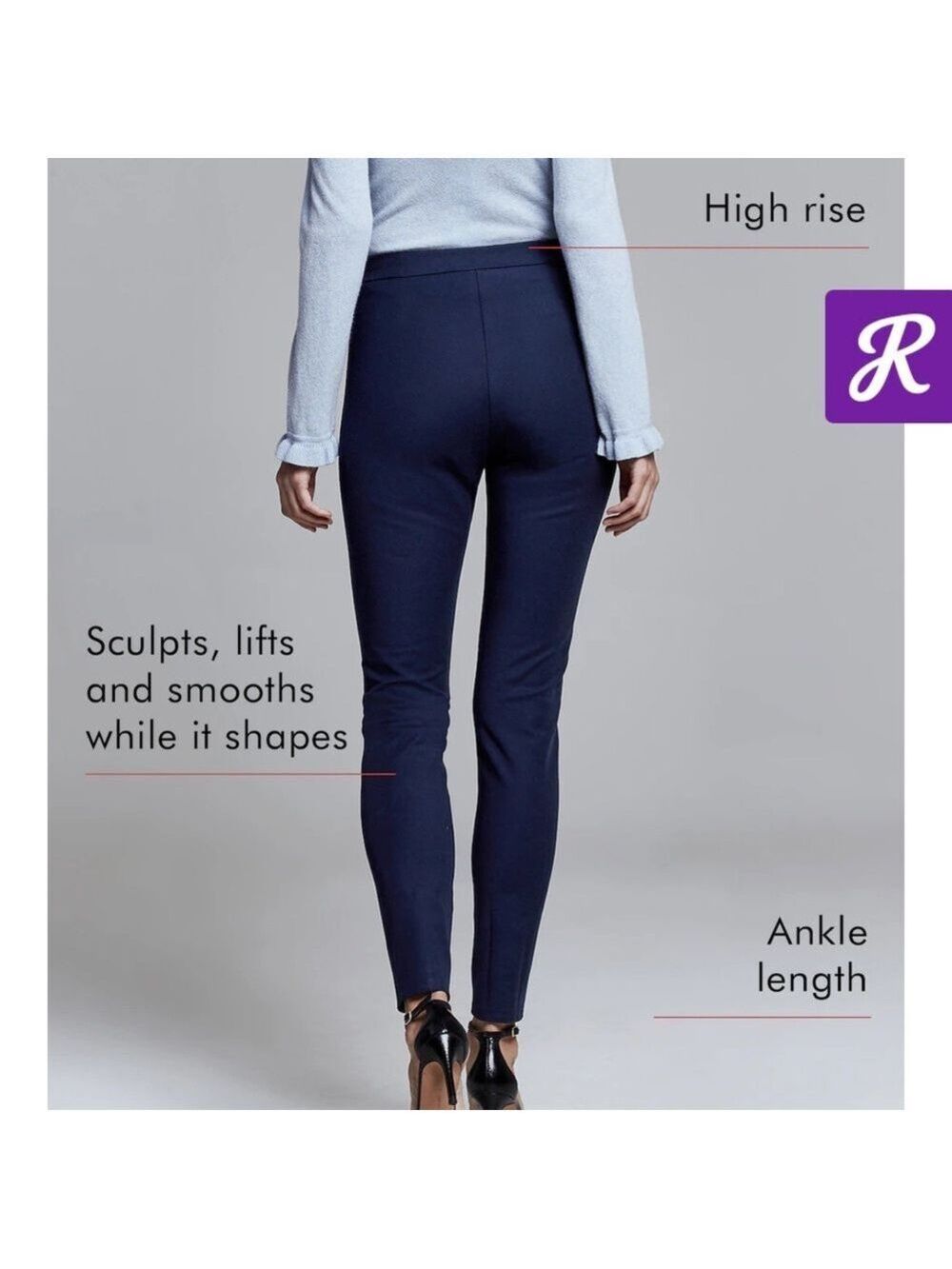 NWT Banana Republic Devon Curvy Skinny Black Pant 10 Petite - Picture 4 of 10
